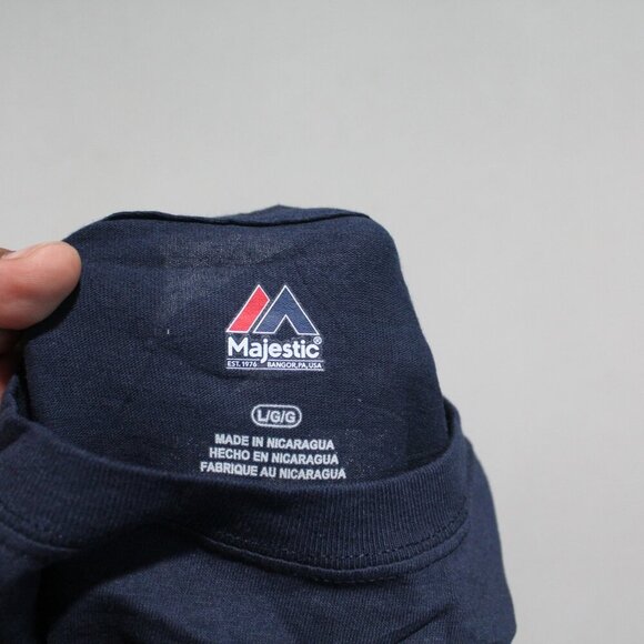 Majestic Seatle Mariners Men Blue Tee Shirt MLB Seager 15 Size Large - Picture 8 of 10